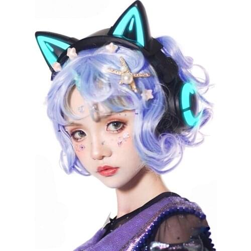 Technological Sense Cat Ear Headset 3S/3G with Microphone Head-mounted Wireless Bluetooth Computer Game E-sports Anchor Headset