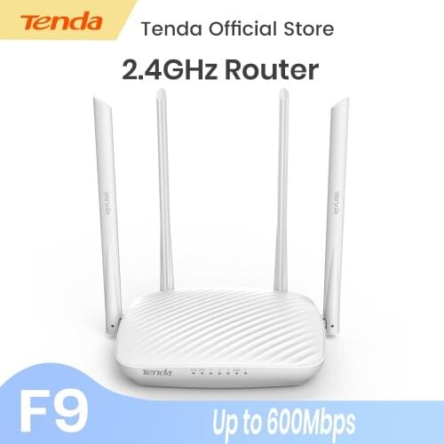 Tenda F9 600Mbps Wireless WiFi Router Wi-Fi Repeater,Multi Language Firmware,Router/WISP/Repeater/AP Mode,1WAN+3LAN RJ45 Ports
