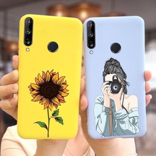 For Huawei Honor 9C Case Soft Silicone Colorful Flower Back Cover For Honor 9C 9 C AKA-L29 Honor9C Phone Cases 6.39'' Full Coque
