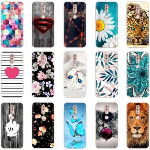 Phone Case For Nokia 4.2 Case 5.71'' Flowers Clear Soft TPU Silicone Back Cover For Nokia 4.2 Shell Coque For Nokia4.2 2019 Para