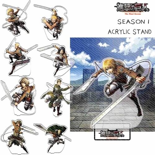 Attack On Titan Rival Ackerman Eren Yeager Armin Arlert Levi Anime Acrylic Stand Figure Collection Model Toy Cosplay Doll Gift