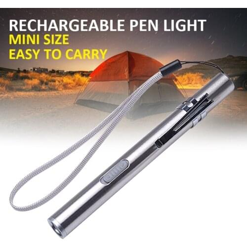 Mini Pocket Flashlight Pen Light 8000 Lumens Super Bright LED Lamp Pen Torch With Pocket Clip Emergency Bicycle Light Products