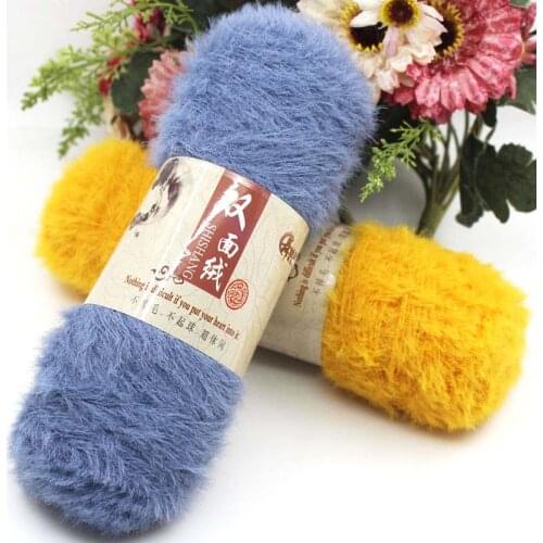 Cashmere Fluffy 100G Knitted Craft DK Thread Knitting Crochet Lot 3ply Supersoft Yarn Furry Coloured Wool Baby