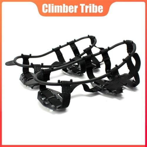 Crampons Manganese Steel 24 Teeth Outdoor Climbing Ice Claw Anti-skid Mountaineering Tools Snowfield Crampon Fishing Hiking /40