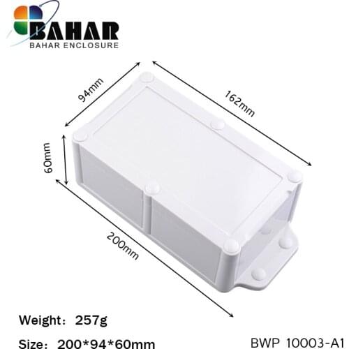 Plastic enclosure IP68 wall mounting box for electronic project box abs junction box diy Custom instrument case 200*94*60mm