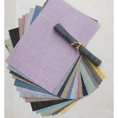 PVC Placemat for Kitchen Dinning Coaster Table Decorative Table mat Non-slip Dish Bowl mat Placemats Hot pad Kitchen Accessories