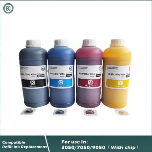 KREYOLY Compatible Refill ink Replacement for 3050/7050/9050 K C M Y color ONE SET with chip