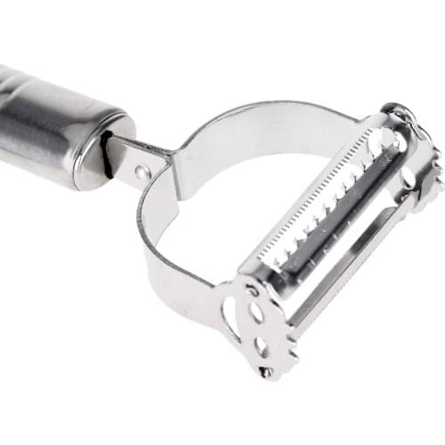 Fashion Hot 2 in 1 Multifunctional Stainless Steel Potato Peeler Grater Slicer Cutter Vegetables Carrot Zester Kitchen Cooking T