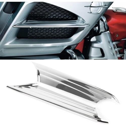 Motorcycle Side Vent Fairing Fins Scoop Accents Trim Cover For Honda Goldwing GL1800 2012 2013 2014 2015 2016 2017 Chrome