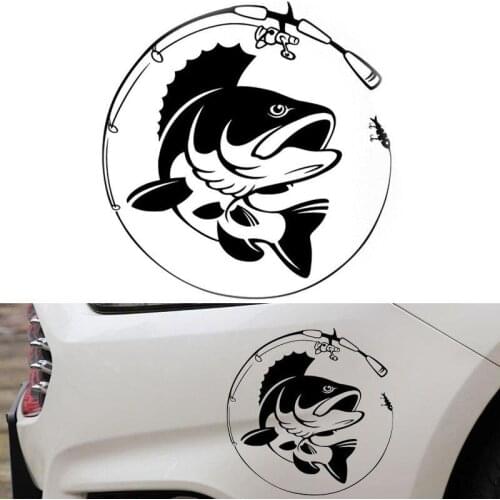 Cartoon Carp Car Sticker Decal PET Art Stickers Kayak Fishing Truck Motorcycle Sticker Car Styling Car Accessories Dropshipping