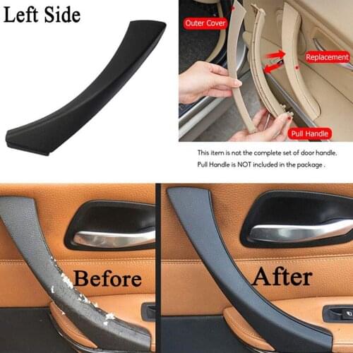 Right Inner Door Panel Handle Outer Trim Cover for BMW 3-Series Sedan, for Wagon 2004-2012 Beige