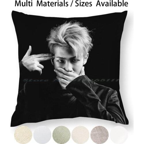 Rm Pillow Case Throw Pillow Cover Cotton Linen Flax Rm Kim Nam Jun Kim Nam Joon Kim Seok Jin Kim Suk Jin Suga Min Yun Gi Min