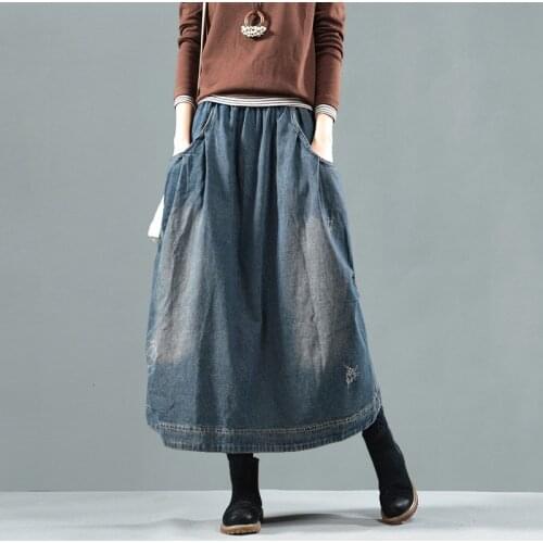 Женские юбки джинсовые NINI WONDERLAND China At AliExpress