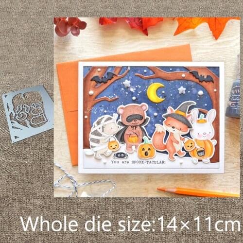 New Design Craft Metal stencil mold Cutting Dies Spooky Scene decoration scrapbook die cuts Album Paper Card Craft Embossing