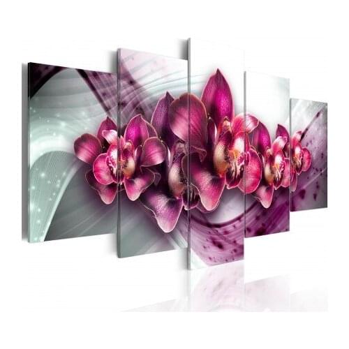 Wholesale 5 Pcs/Set New beautiful flower Wall Art Painting World Map Canvas Printed Painting for Living Room Home Art/PJMT-24