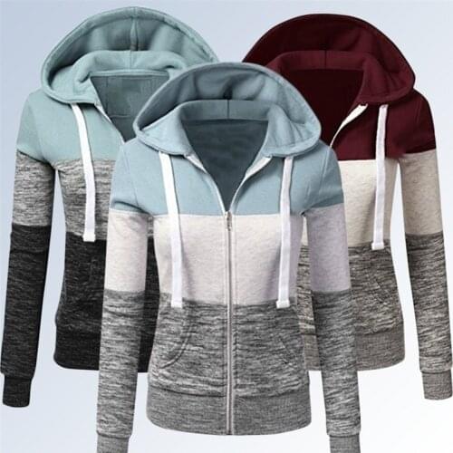 Autumn Classic Hoodies Zipper Sweatshirt Women Long Sleeve Drawstring Pocket Hoodie Casual Female Thin Zip-Up Outwear Top