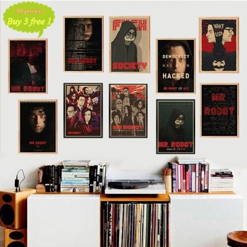 Movie Poster MR. Robot Wall Stickers Vintage Poster Prints High Quality For Living Room Home Decor