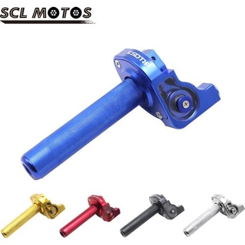 SCL MOTOS Universal CNC Aluminum 7/8" Motorcycle Visual Gas Throttle Twist Grip For 22mm Motorbike Scooter Dirt Bike Handle Bar