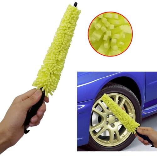 Car Wheel Wash Brush Plastic Handle Vehicle Cleaning Brush Wheel Rims Tire Washing Brush Auto Scrub Brush Car Wash Sponges Tools