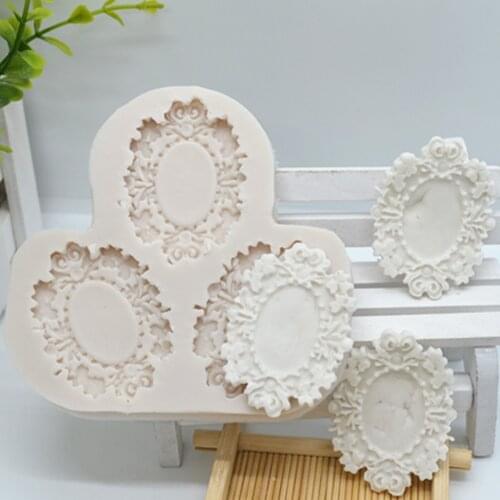 Flower Frame Resin Molds Silicone Cake Molds Fondant Mold Cake Decorating Tools Pastry Kitchen Baking Accessories