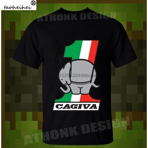 100% Cotton Sports Tee mens Cagiva Elefant 900 T-Shirt Cagiva Motorcycle Tee Shirt Short Sleeve Tops