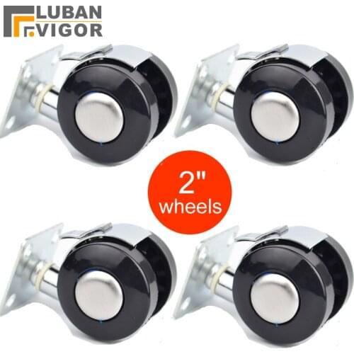 Quiet furniture Caster With brake,2inch wheels, alloy,Activities cabinet,Bedside Table,Shelves,Flatbed carts,Furniture hardware