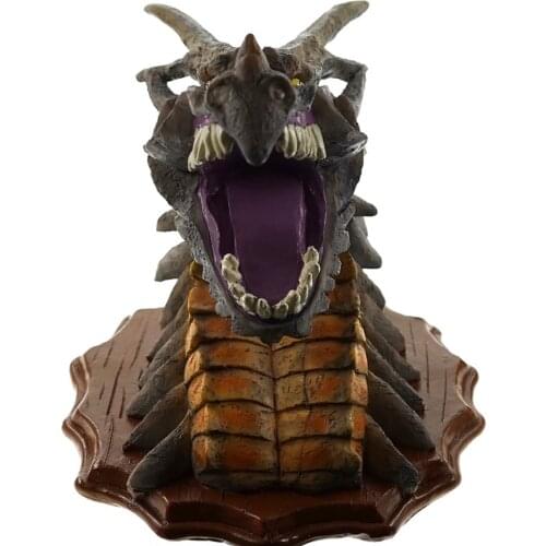 Unique Resin Fire and Ice Dragon Head Sculptures Home Desk Ornaments Statute Handicraft Colored Artworks Figures Room Decoration