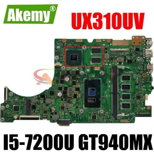UX310UV Laptop Motherboard For ASUS UX310UQK UX310UQ UX410UQ UX410UQK original Mainboard 4GB-RAM I5-7200U GT940MX-2GB 100% test