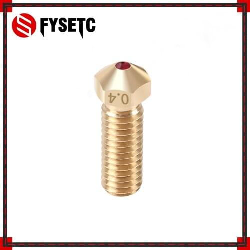 V6 Volcano Ruby Nozzle 0.4mm Nozzles High Temperature Compatible PETG ABS PET PEEK NYLON For E3D Volcano Hotend 1.75mm Filament