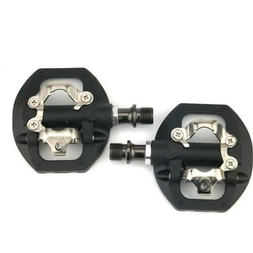 Bicycle lock pedal Mountain bike dual-purpose self-locking pedal Aluminum alloy lock pedal with cleat