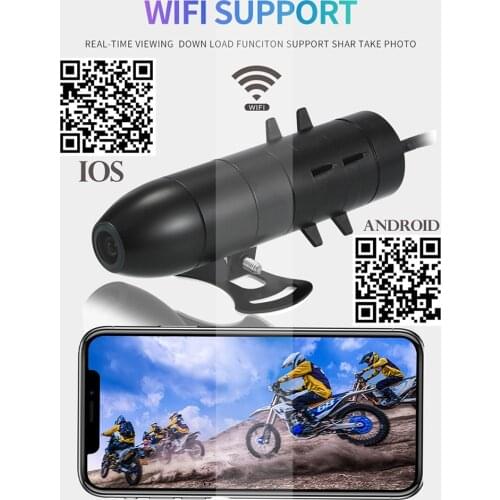 Motorcycle Recorder DVR IP65 Waterproof Motorcycle WIFI Dash Cam 720P HD Moto Camera NO Screen Motocam(12V-36V Powered)