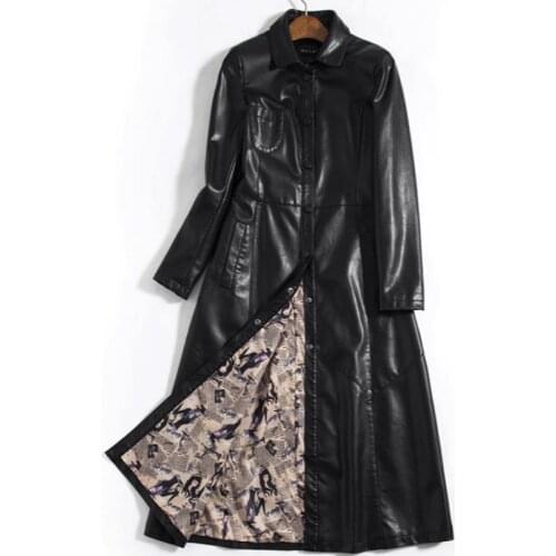 Vinieer Women's Leather Raincoats