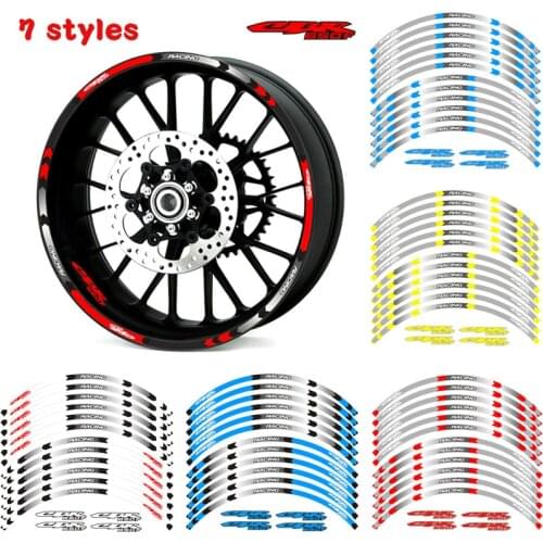 High quality Motorcycle17inch wheel decals Reflective stickers rim stripes CBR 650 For Honda CBR650F