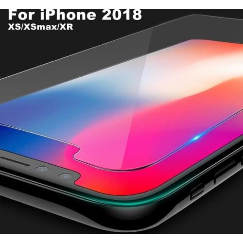 For iPhone XR XS Max Screen Protector Anti Scratch 9H Tempered Glass HD Clear Screen Front Film XS XR XS Max 2.5D Thin Glass