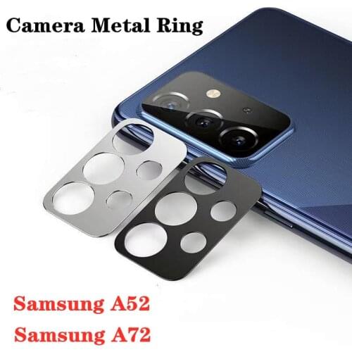 Camera Glass For Samsung Galaxy A52 A72 Titanium Alloy Camera Metal Ring Case Screen Protector For Samsung A72 A52 Lens Cover