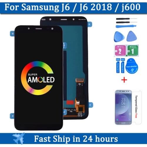 Super AMOLED For Samsung Galaxy J6 2018 J600 J600F J600Y LCD screen Display and touch Glass pannel Assembly