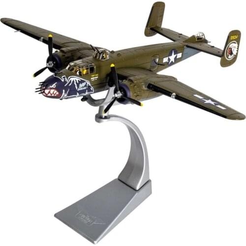 1/72 Airplane Model World War II American Fighter B-25J Mitchell Bomber, Okinawa 1945 Model Airplane Military Collection Toy