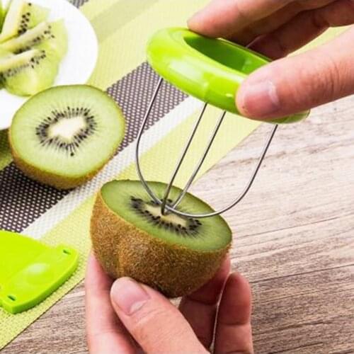 1pcs Fruit Kiwi Pitaya Cutter Peeler Slicer Stainless Steel Kitchen Gadgets Peeler Kitchen Tools Accessories Factory Wholsesale