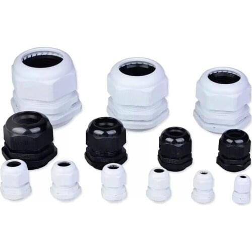 10/pcs IP68 PG7 PG9 PG11 PG13.5 PG16 PG19 PG21 PG25 PG29 de CE negro impermeable de plástico de Nylon glándula de Cable conector