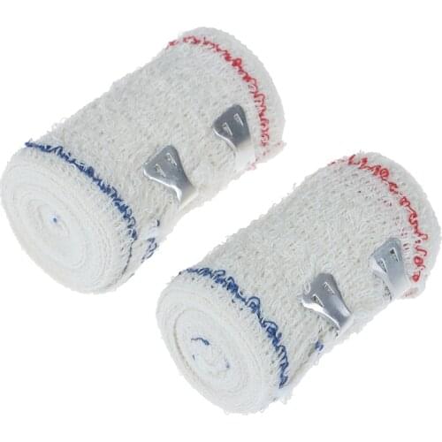 2 Roll 7.5cm*4.5m Elastic Crepe Bandage Wound Dressing Outdoor Sports Sprain