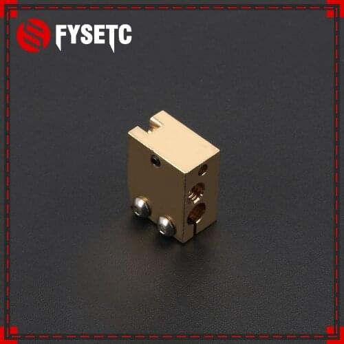 2pcs High Temperature H59 Copper Volcano Heater Block For E3D HOTEND Compatible PT100 Thermistor Cartridge Sensor V6 Hot