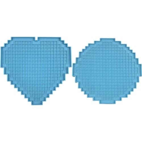 2021 Pixel Puzzle Coaster Epoxy Resin Mold Cup Mat Tray Plate Casting Silicone Mould DIY Crafts Jewelry Home Decorations Casting