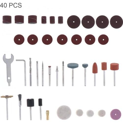 40pcs/set Mini Electric Grinding Accessories Rotary Tools with Steel Wire Brush and Resin Saw Blade NEW