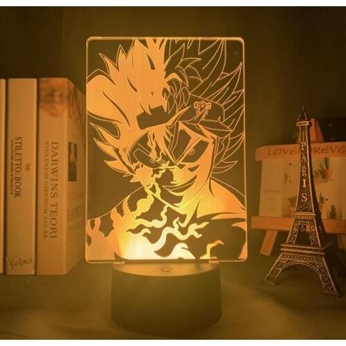 Manga 3d Lamp Anime Black Clover Asta Light for Kids Bedroom Decor Night Light Birthday Gift Manga Gadget Black Clover Asta Lamp