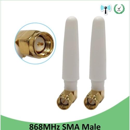 2pcs 868MHz 915MHz Antenna 3dbi SMA Male Connector GSM 915 MHz 868 MHz antena outdoor signal repeater antenne waterproof Lorawan
