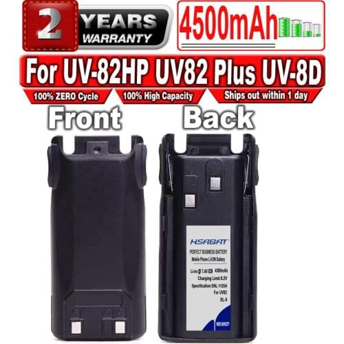 HSABAT 4500mAh BL-8 Battery for Baofeng uv-82 UV-82HP UV82 Plus UV-8D UV-82WX UV-89 UV 82 Walkie Talkie