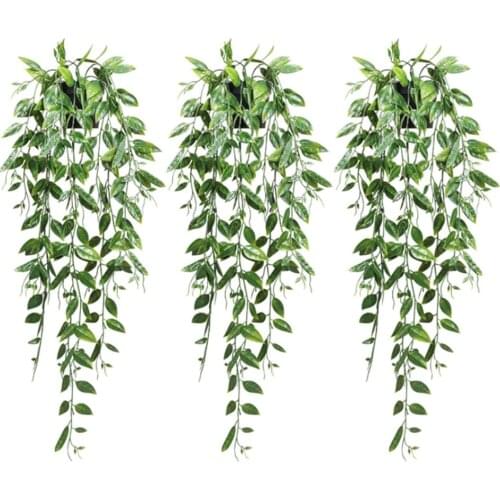 Rattan Wedding Artificial Plant Living Room Office Decoration Vine Plants Leaf Home Décor Hanging Fake Garland