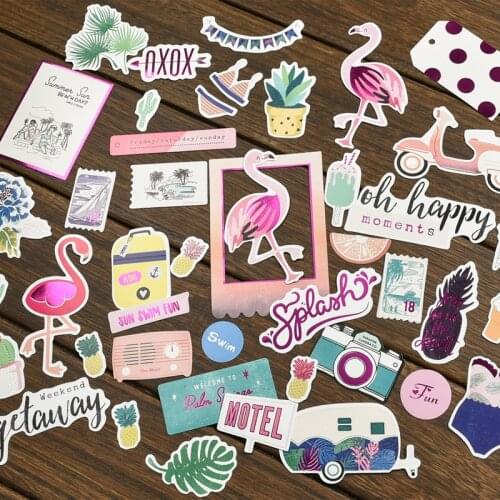 KSCRAFT 35pc Flamingo Cardstock Die Cuts for Scrapbooking Happy Planner/Card Making/Journaling Project
