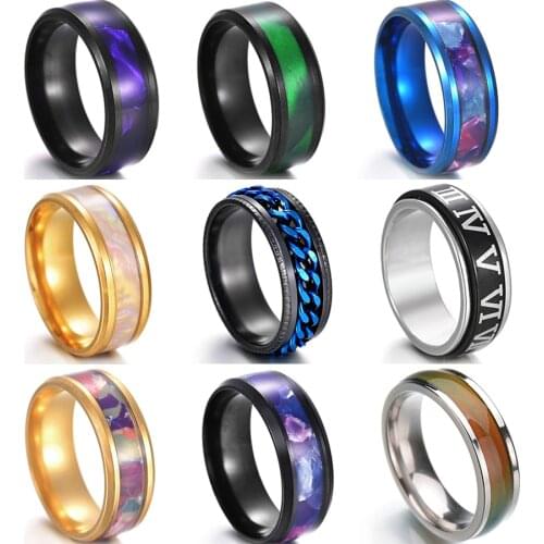 New Fashion Stainless Steel Punk Rings for Men Women Hiphop Rock Party Anniversary Jewelry Gift Hot Sale High Quality