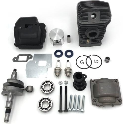42.5mm Cylinder Engine Pan Piston Crankshaft Spark Plug Muffler Kit For Stihl MS250 MS230 025 023 Chainsaw Parts 1123 020 1209